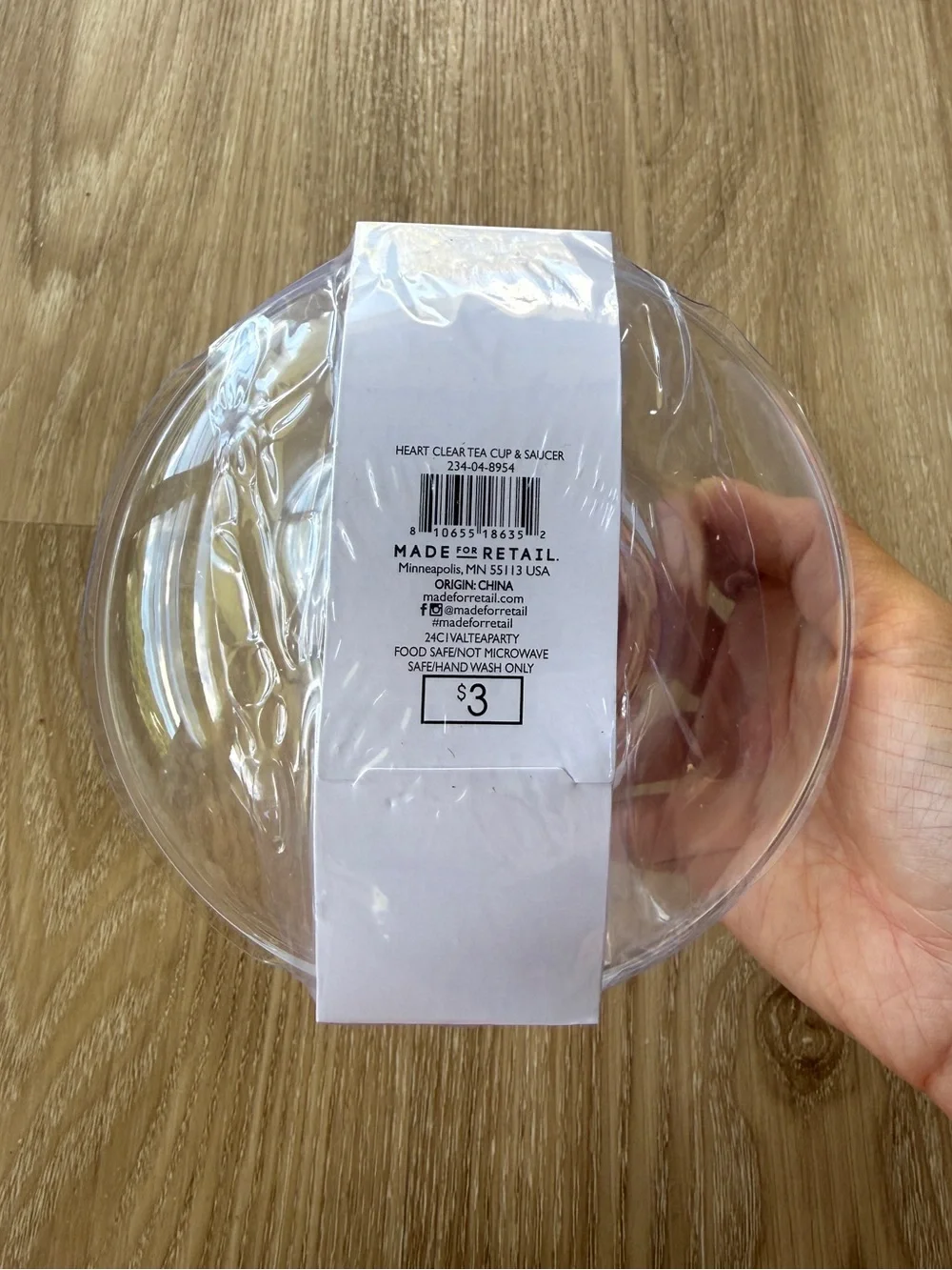 Target Clear Glass Tea Cup and Saucer Set